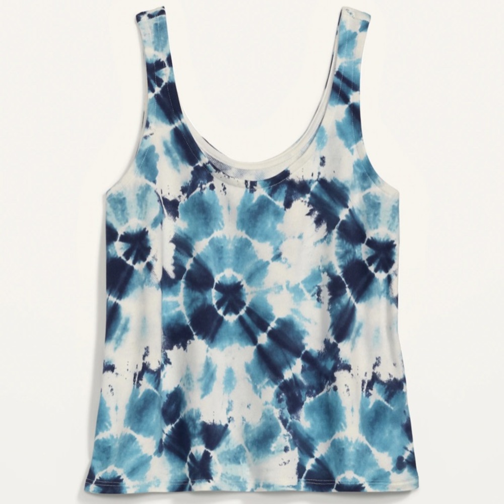 O.N. Lightweight texture-knot tank XXL blue